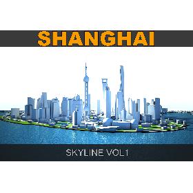 3D Shanghai Skyline vol1